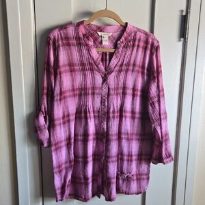 Sundance Pink Plaid Button-Down Shirt